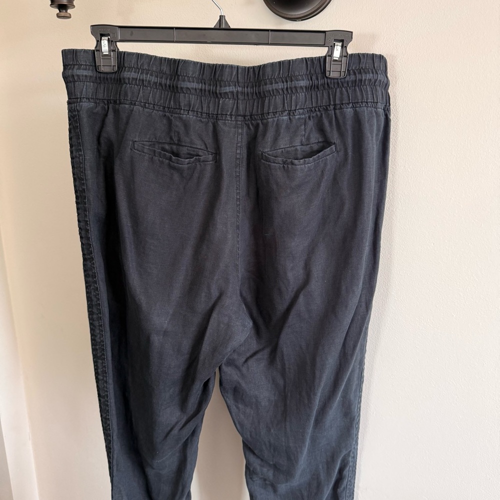 Athleta Women’s 100% Linen Black Casual Jogger Pants, size 16 - Picture 8 of 10